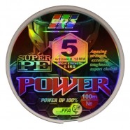 Плетений шнур для риболовлі, EOS Power Super PE, 100м, перетин 0,18мм